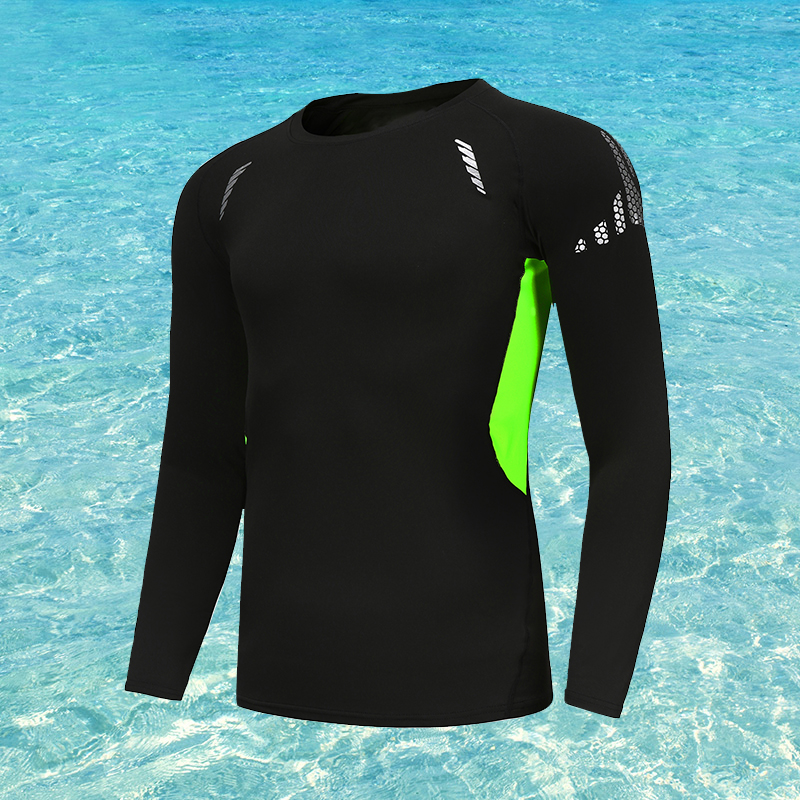 Black and green bathing suit